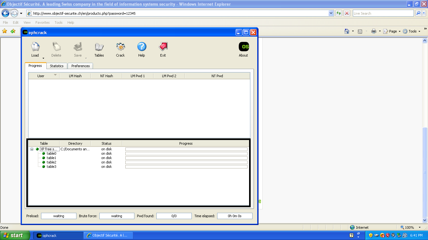 Ophcrack Vista Tables Ophcrack Vista Tables