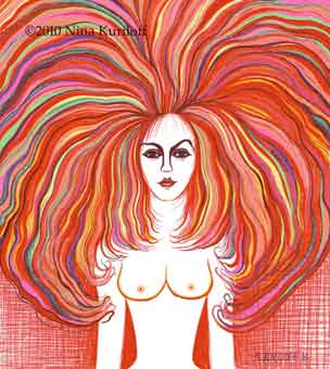 Here is my drawing of a hippie with a fabulous head of red hair...but really ... Here is my drawing of a hippie with a fabulous head of red hair...but really ...