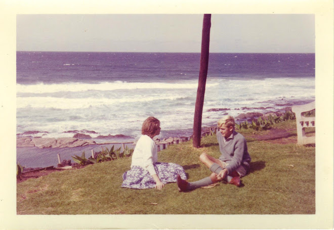 Hilda and Michael on grass near Durban