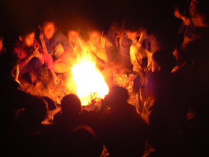 The boys in the Kathmandu "Papa's House" in the time of load shedding... (power cut)