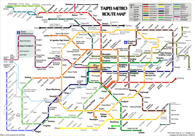 Taiwan Taipei Metro Route Map