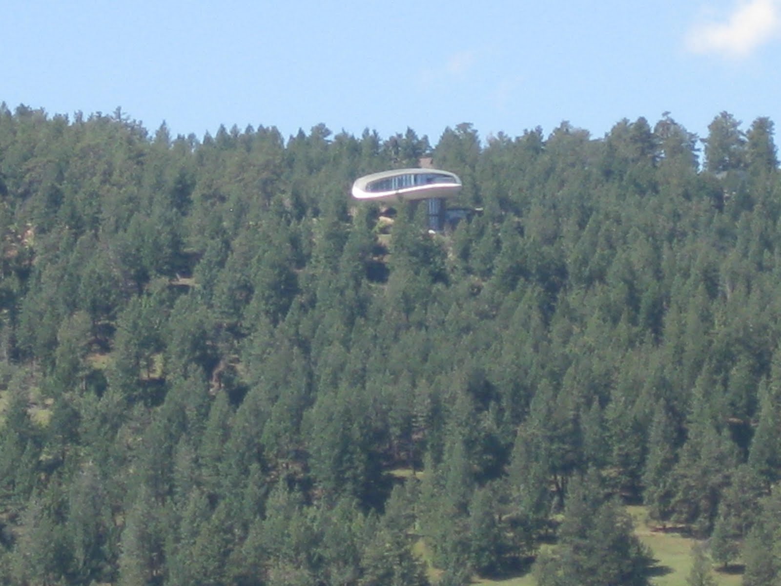 On The Pond Farm Space Ship House, West of Denver