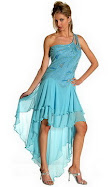 Asymmetric Turquoise Beaded Formal Dress Item# 1024