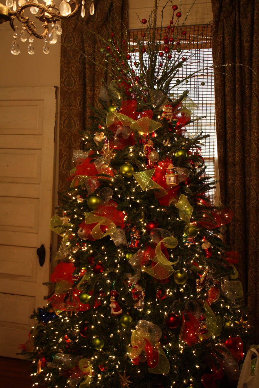 Brown And Lime Green Christmas Tree Decorations