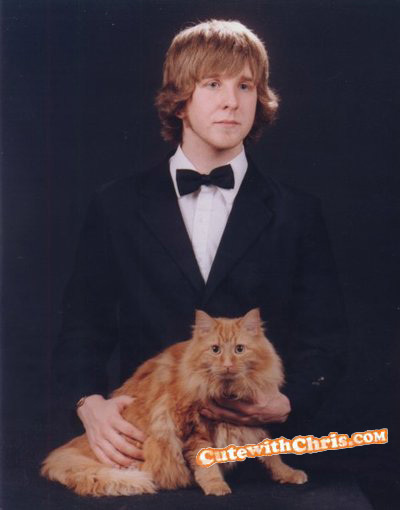 Bonus points for posing with posing men for portraits. Bonus points for posing with