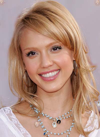 jessica alba long haircut