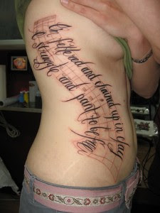 Different Tattoo Lettering Choosing what text to ink on your body is