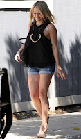 Hilary Duff in Denim Shorts
