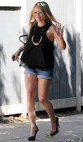 Hilary Duff in Denim Shorts