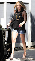 Hilary Duff in Denim Shorts