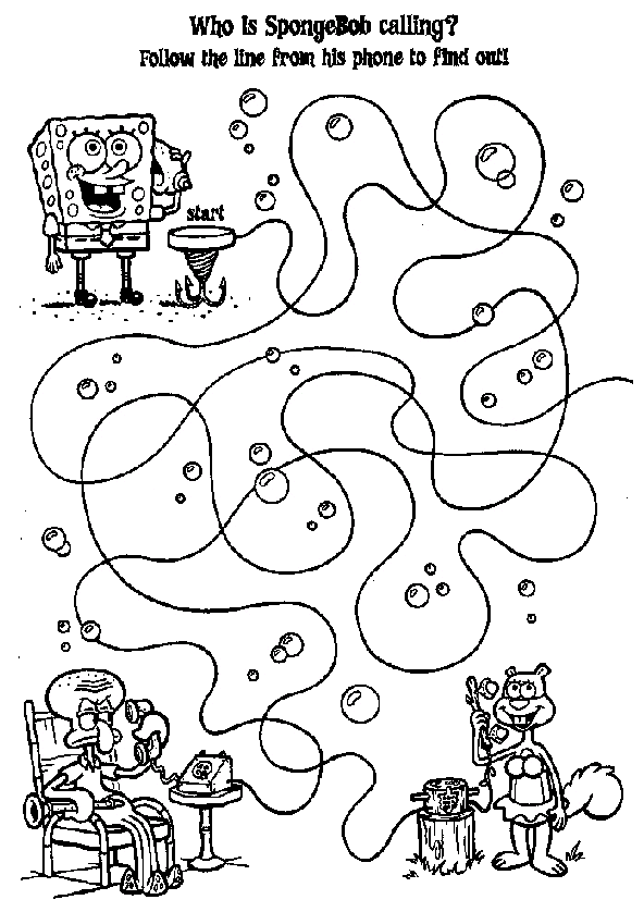 coloring pages spongebob