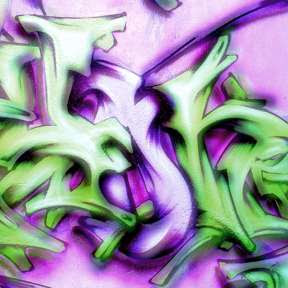 abstract graffiti alphabet