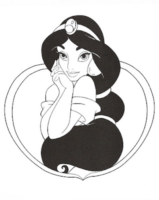 coloring pages disney princess jasmine. Smile Jasmine Princess