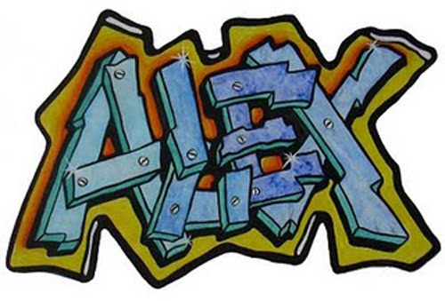 Photo 4 Free Graffiti Letters Name Alex