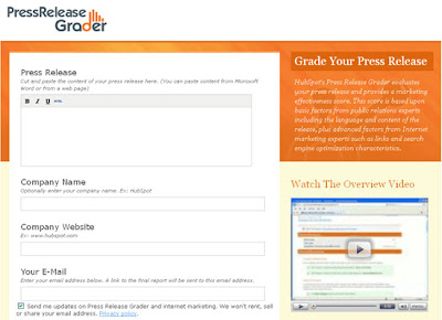 hubspot press release grader