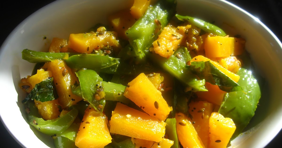 A Peek into My Kitchen Pumpkin and Green Pepper Curry with Fennel Seeds