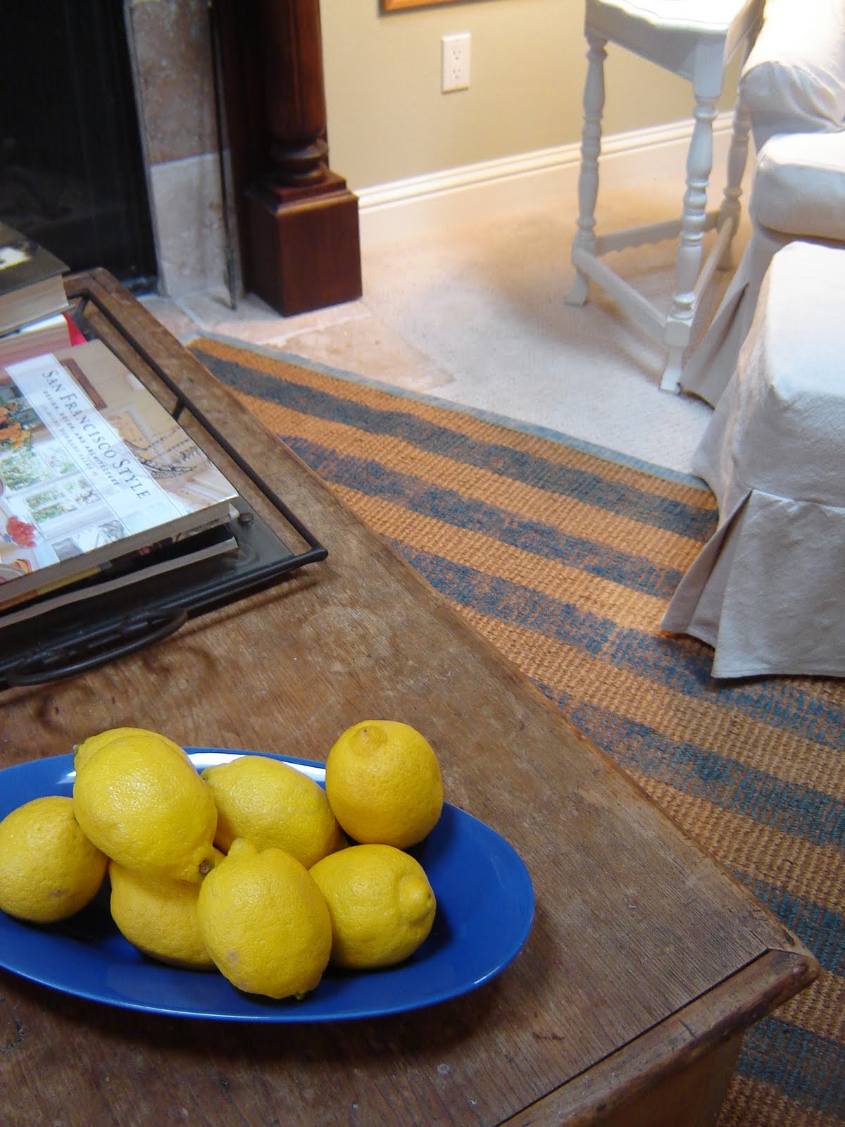 Heart And Home How to Paint a Sisal Rug Beachy, at Heart and Home