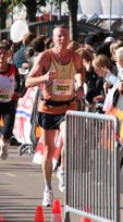 Craig, finishing a half-marathon