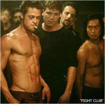 fight club brad pitt body. Brad Pitt in Fight Club.