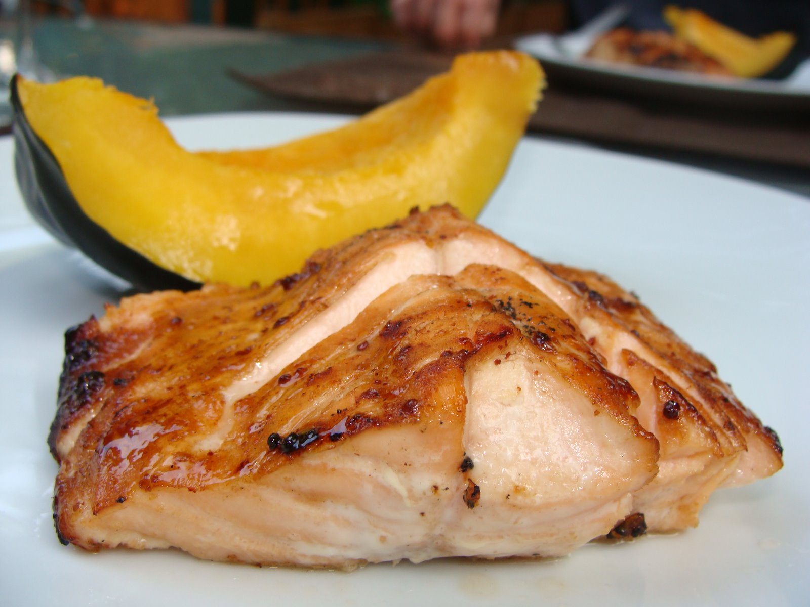 Grilled Salmon with Brown Sugar & Mustard Glaze Vanilla Bean Cafe