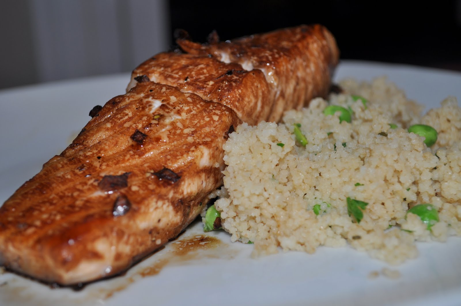 Vanilla Bean Cafe Thai Salmon with Lemon Couscous