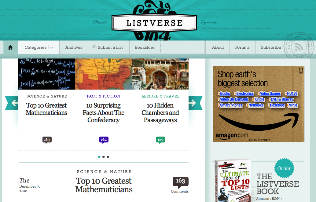 Listverse always add a new