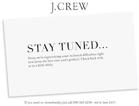 j crew website problems