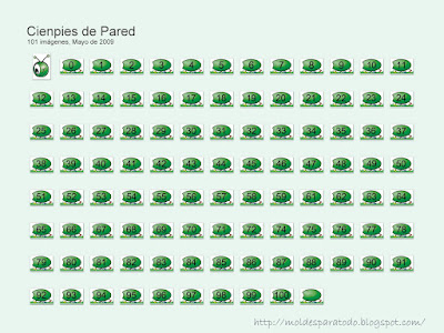 Moldes para Todo: ٭-٭ Cienpies para Pared ٭-٭