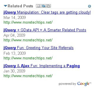 Related Posts Widget Powered by Google