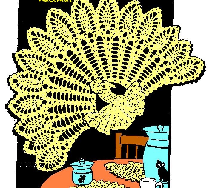 Crochet Living Pineapple Peacock Placemat!