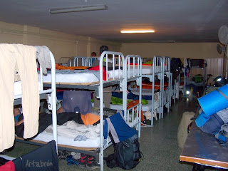 Interior del albergue de las Carbajalas