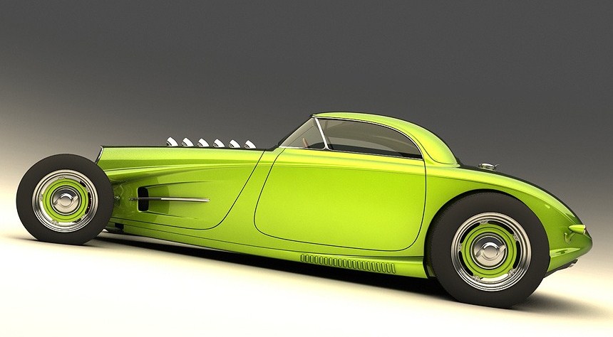 Bo Zolland's Cadillac powered 33 -34 hot rod colored and perfect pictures