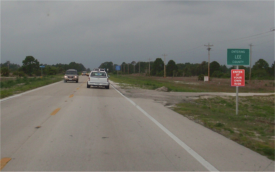 BikeWalkLee Blog At the Collier & Lee County line on SR 82