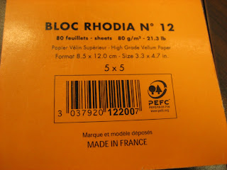 Rhodia Pad - No. 12 (3.3 x 4.7) - Graph - Orange
