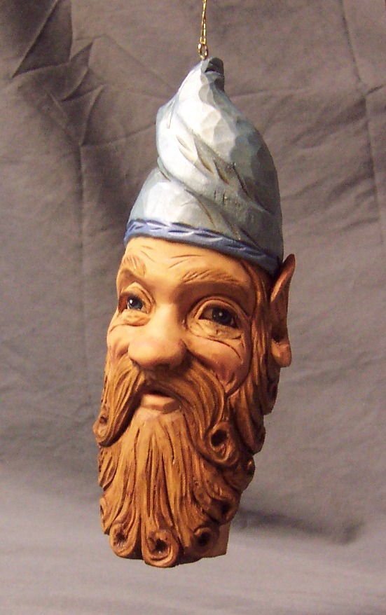FOUNDWOOD CARVINGS SKY, THE ELF WITH THE WEATHER PREDICTING HAT