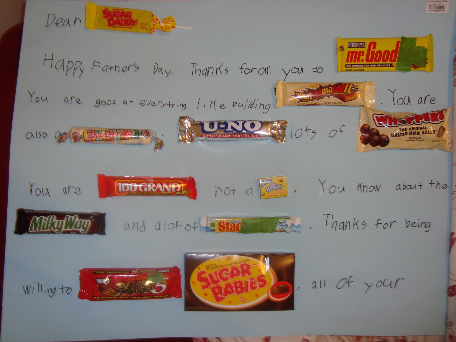 father's day candy gram