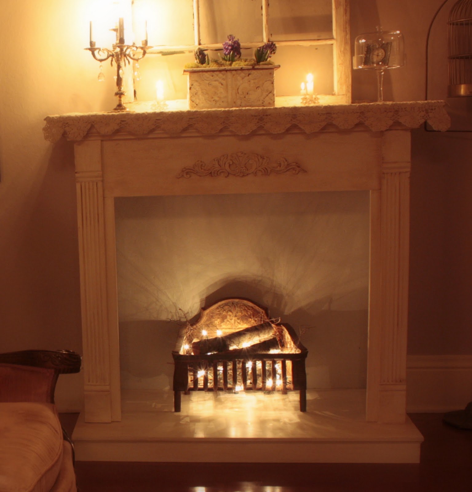Bella 39 S Rose Cottage Faux Fireplace Bella 39 S Rose Cottage Faux Fireplace