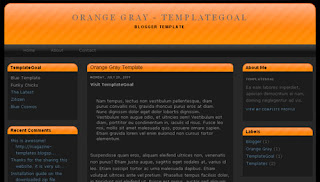 Orange Gray Blogger Template