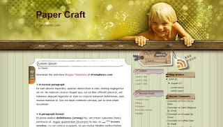 Paper Craft Blogger Template