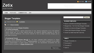 Zetix - Clean Minimalist Black Blogger Template