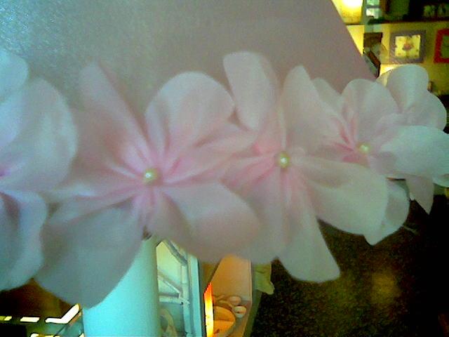 PANTALLAS CON GASA Y FLORES