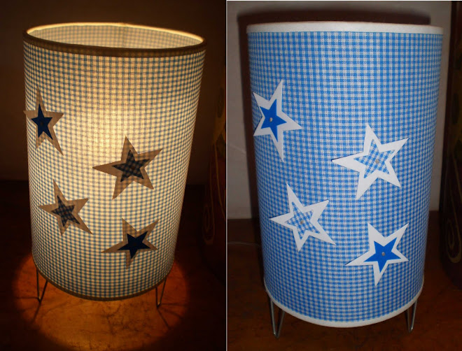 Velador infantil cuadrillè con apliques