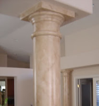 CREATIVE DESIGNS by Homeworx -- "faux" marble columns + 10" x 43 1/4" square base