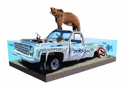Josh Keyes - Call II - acrylic on panel - 30x40 in - 2009