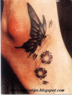 Butterfly  Foot tattoo