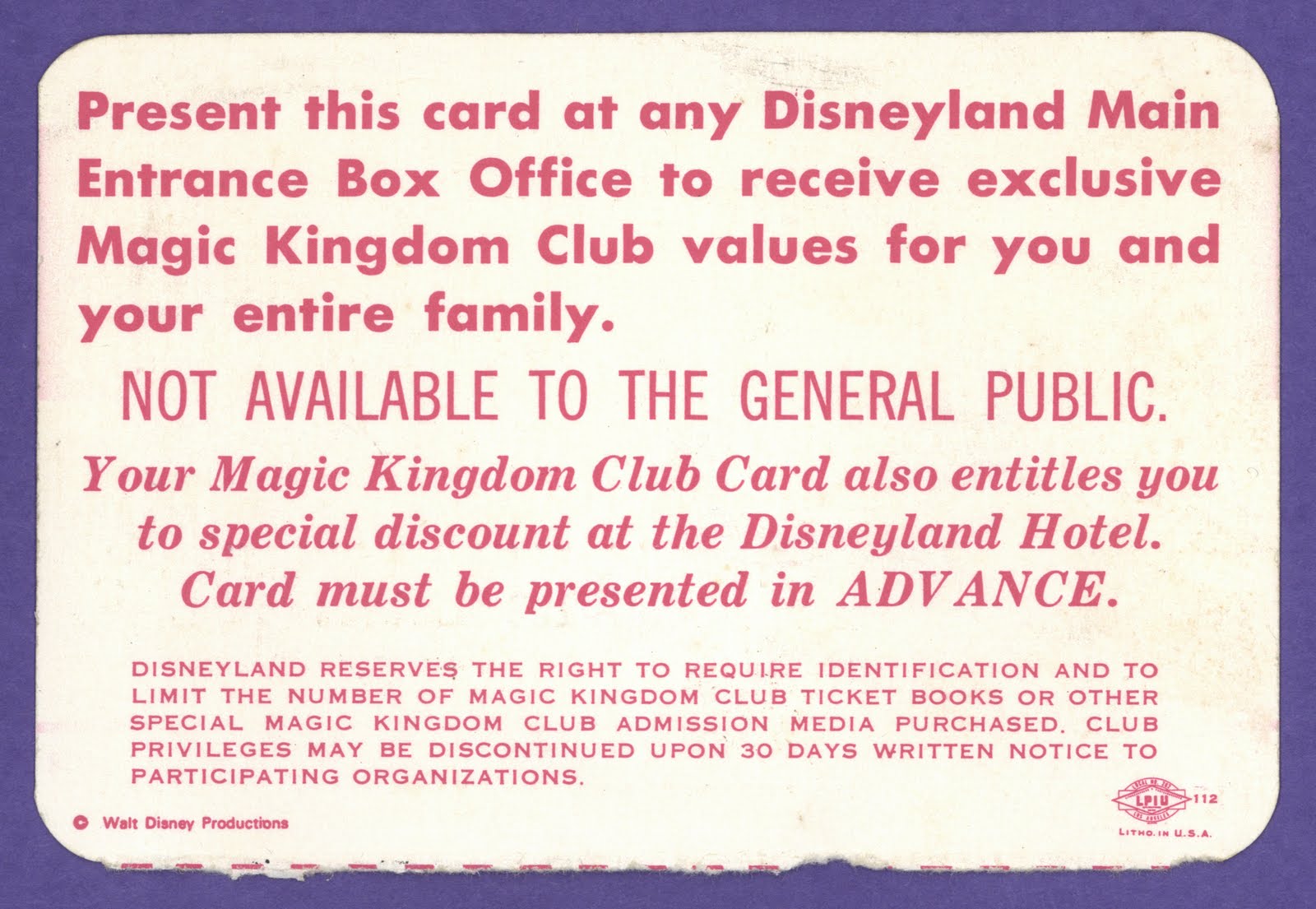 club membership card