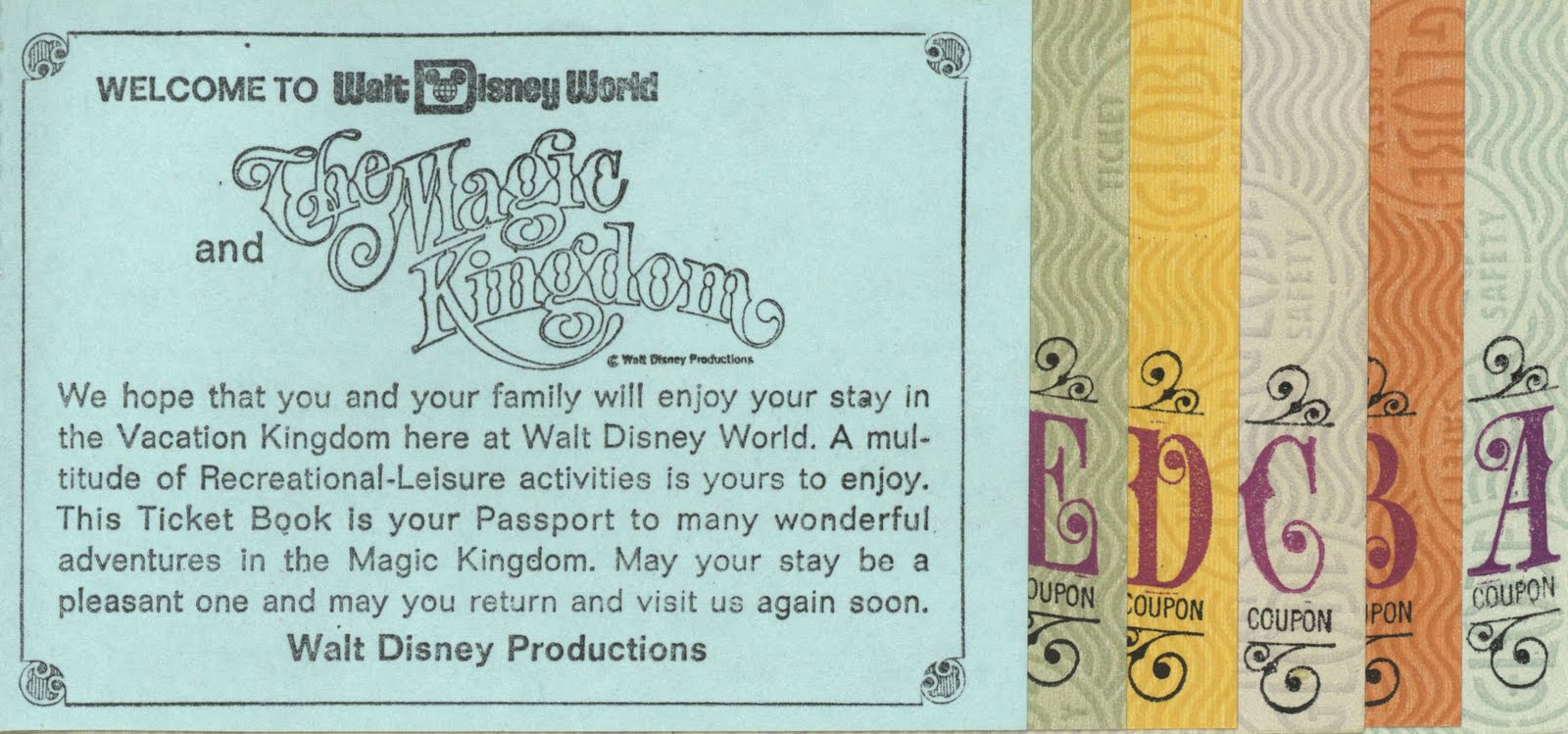 disneyland ticket book