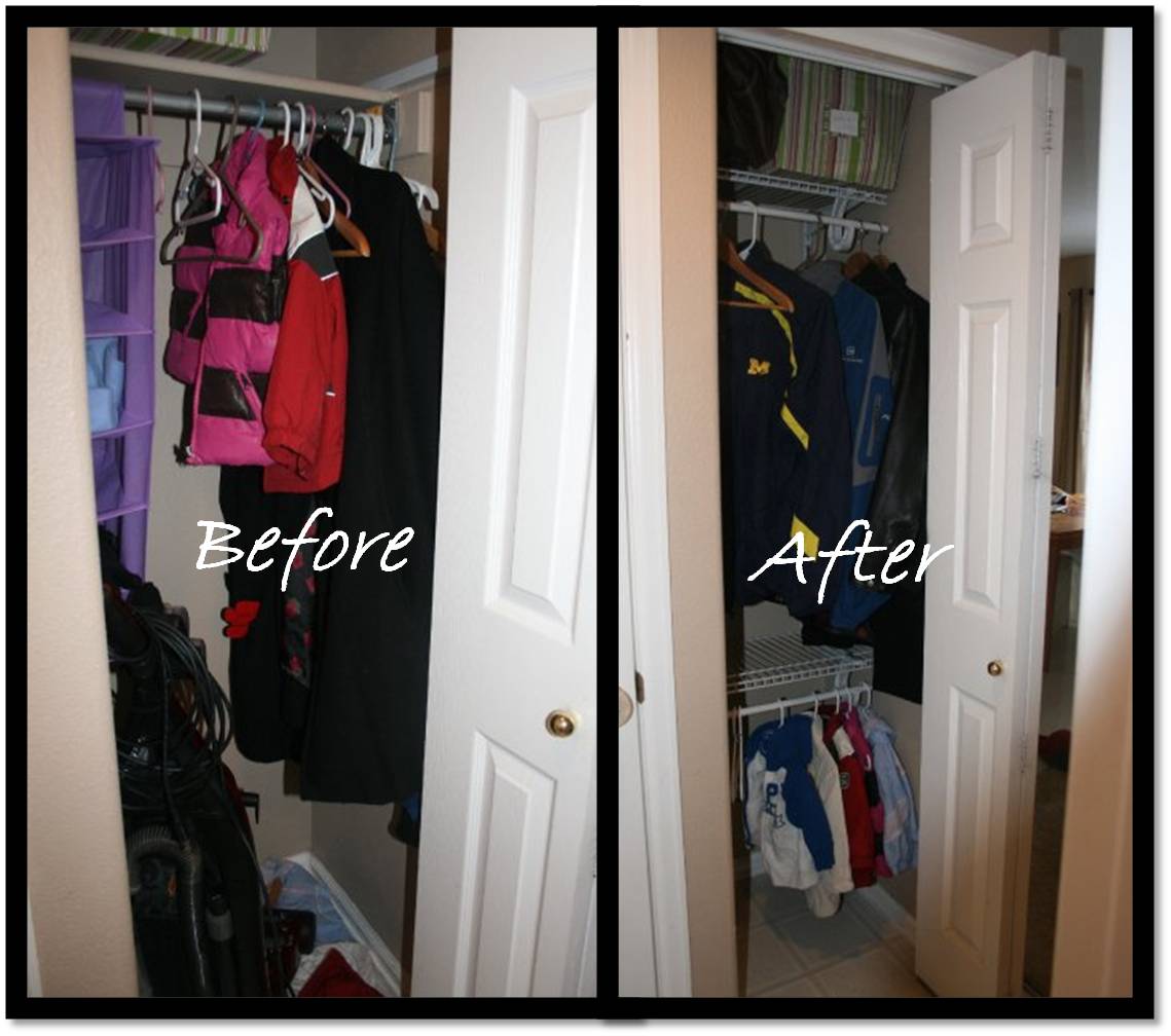 Delightfully Organized Coat Closet Makeover Coat Closet Makeover