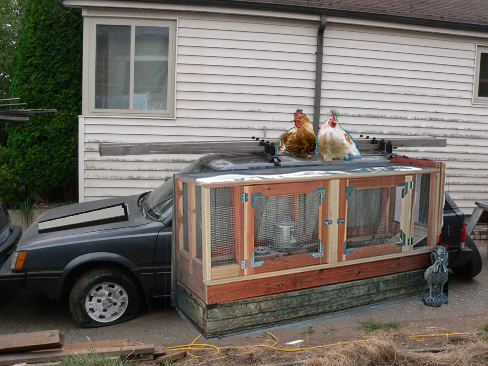 Mog Cottage Urban Farm Dead Cars Make Great Chicken Coops