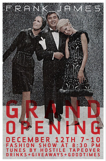 Frank James Grand Opening (sort of) | Fashion, Music, Free PBR Frank James Opening, Portland, Oregon
